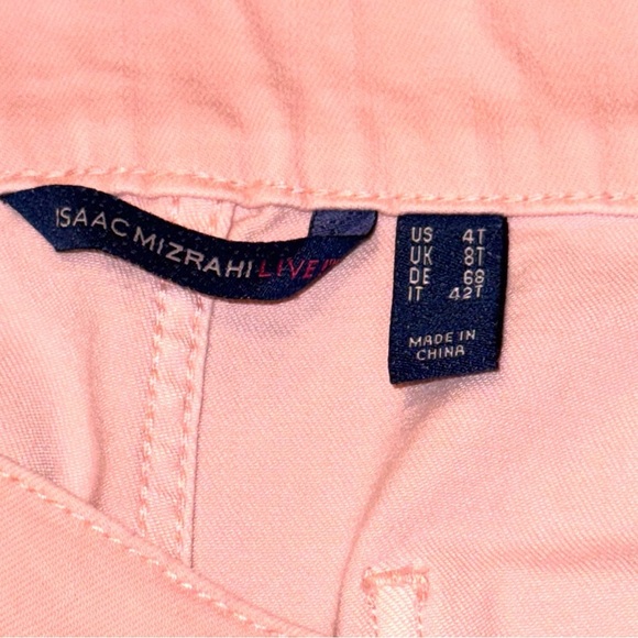 Isaac Mizrahi Live! Size 4 Tall Blush True Denim Wide Leg Ankle Pull On Jeans - Picture 4 of 5